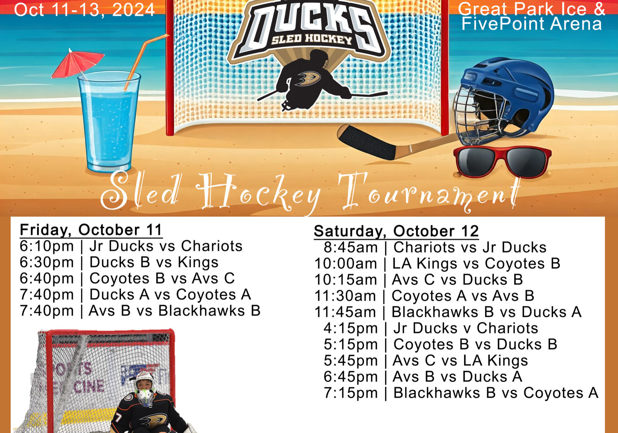 Ducks Beach Bash Flier